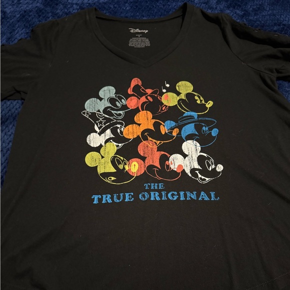 Disney Black Tee with Colorful Mickey Mouse Design - Picture 2 of 7